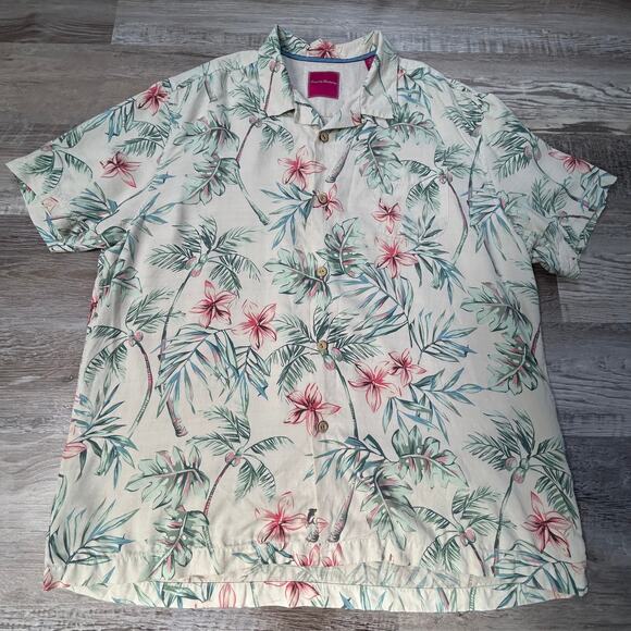 Tommy Bahama Silk Hawaiian Shirt XL Tropical Short Sleeve Button Up - Picture 1 of 6